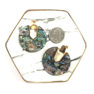 Tennessee Bellee Boutique Jewelry - Serena Faux Abalone Circle Boutique Earrings Tennessee Bellee Boutique Jewelry - Serena Faux Abalone Circle Boutique Earrings